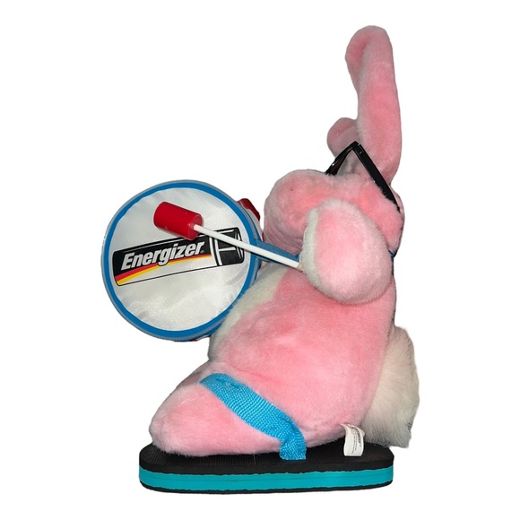 Vintage 1998 2000 Promotional Large 20" Plush Energizer Bunny in Flip Flops - Picture 7 of 15